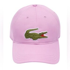 Lacoste Unisex Pink Cotton Twill Baseball Hat Adjustable Back One Size